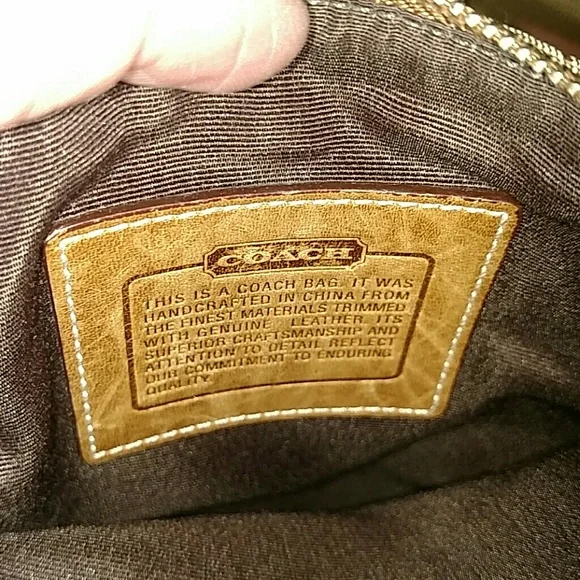 Coach Tan Jacard and Leather Messenger Bag - Picture 3 of 7